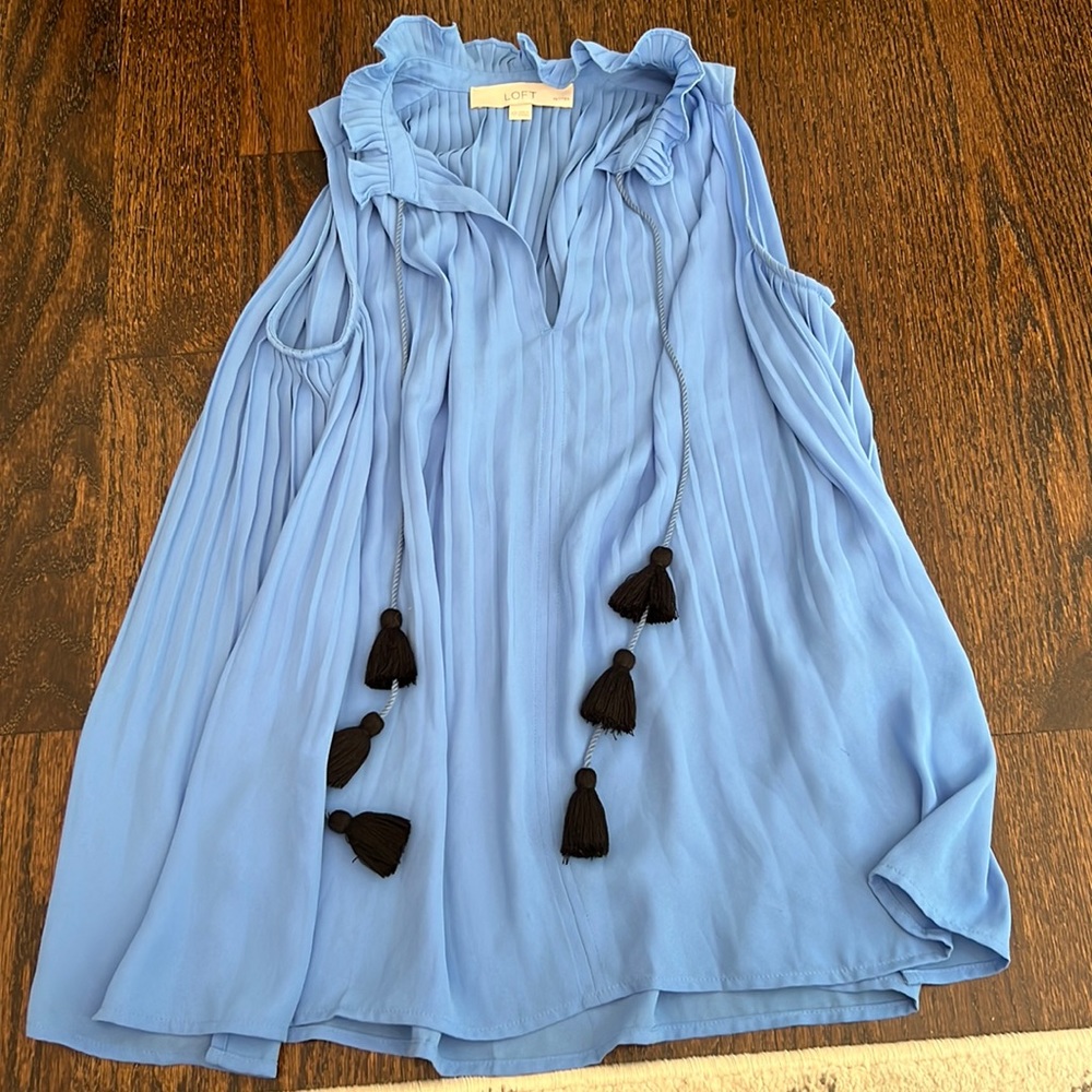 Long blouse with tassel details